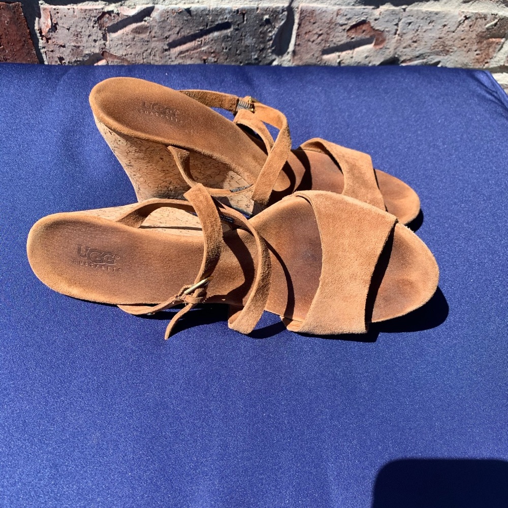 Brown UGG Cork Wedge Size 7
